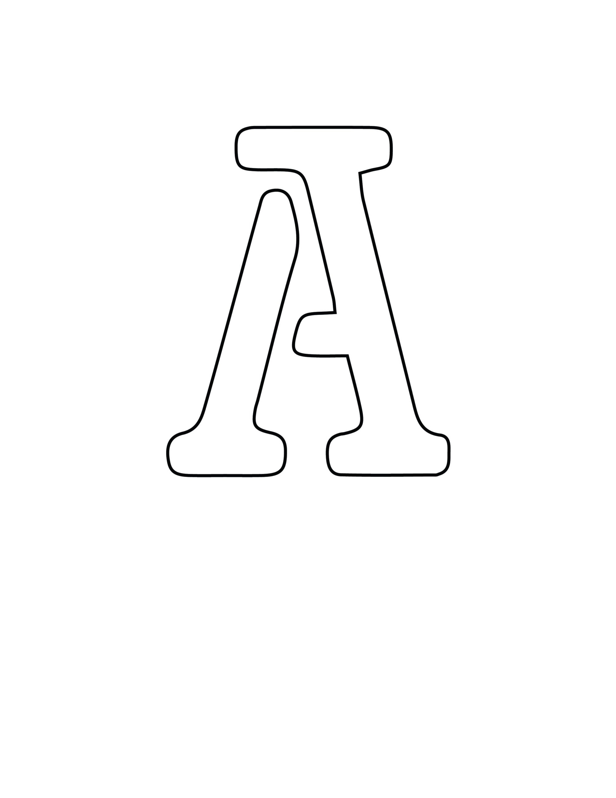 Free Printable Letter Stencils: Letter A Stencil in Printable Alphabet Stencils For Painting