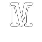 Free Printable Letter Stencils: Letter M Stencil Inside Letter M Printable Alphabet Stencil Templates