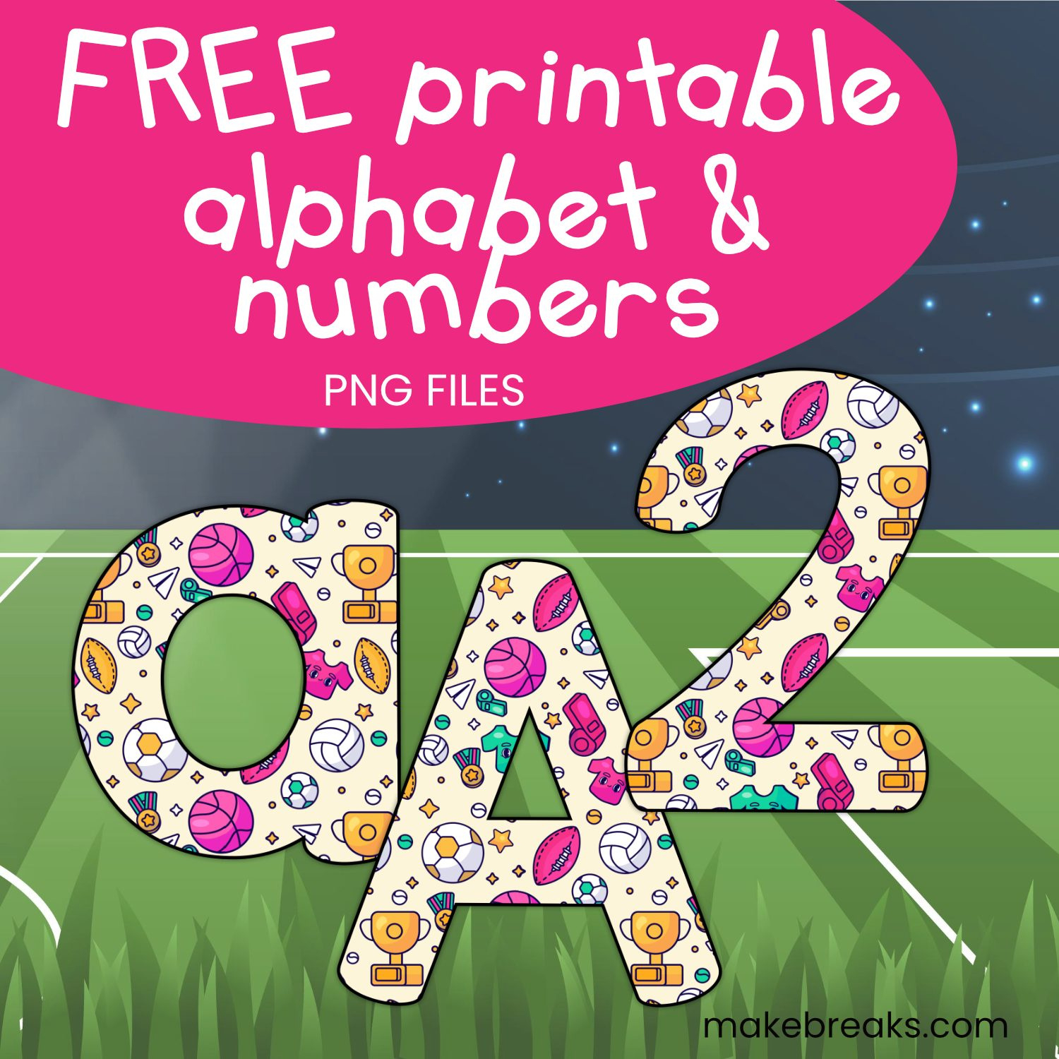 Free Printable Letters / Numbers Archives - Make Breaks intended for Free Printable Alphabet Letters and Numbers