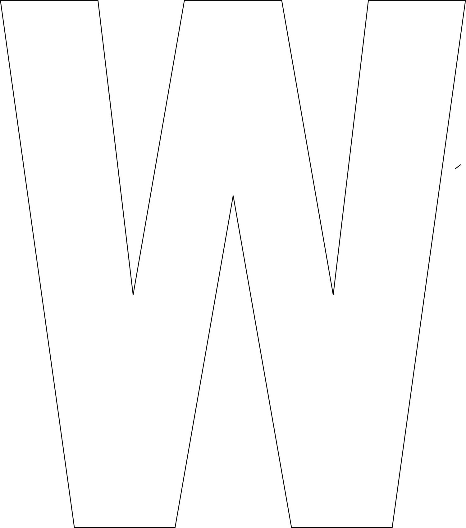 Free Printable Letters Template: Uppercase Alphabet throughout Big Printable Alphabet Letters W