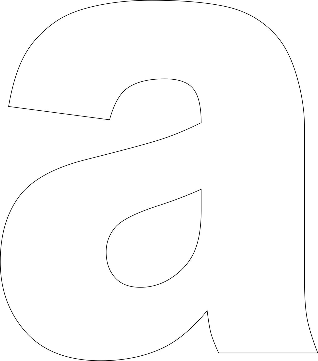 Free Printable Lower Case Alphabet Letter Template intended for Alphabet Lower Case Letters Printable Free