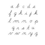 Free Printable Lowercase Cursive Alphabet Pertaining To Printable Alphabet Letters In Cursive