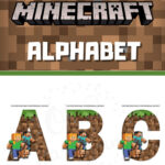 Free Printable Minecraft Pertaining To Free Printable Minecraft Alphabet Letters