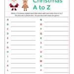 Free Printable Santa'S Christmas Word Game   Mama Likes This Regarding Free Printable Christmas Alphabet Game