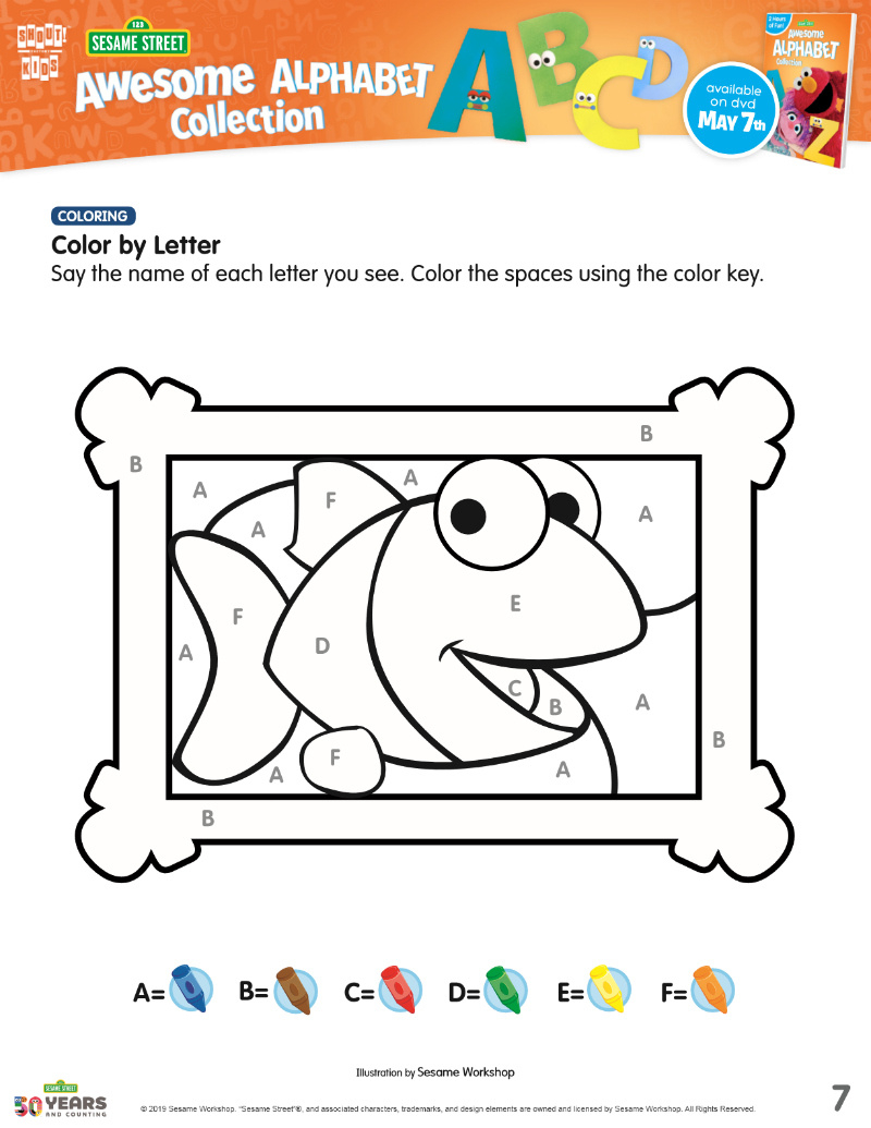 Free Printable Sesame Street Colorletter Picture - Mama Likes This intended for Sesame Street Alphabet Coloring Pages Printable