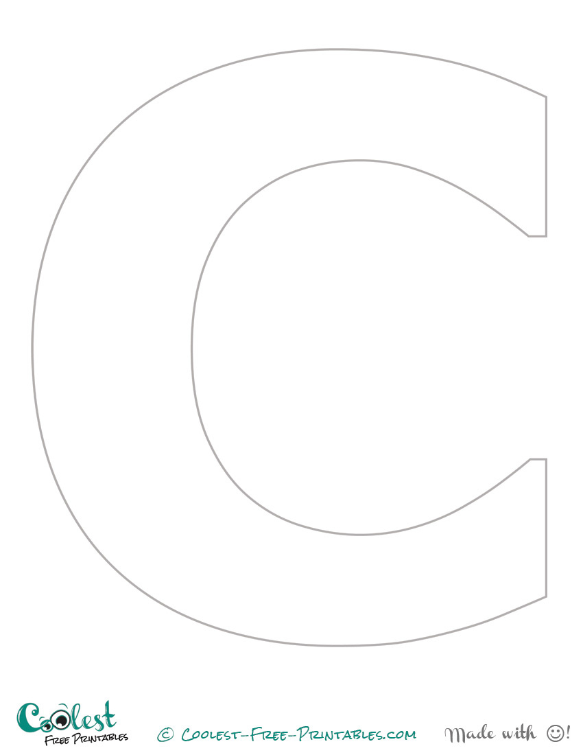 Free Printable Stencil Letters - The Letter &amp;quot;C&amp;quot; for Free Printable Large Alphabet Stencils