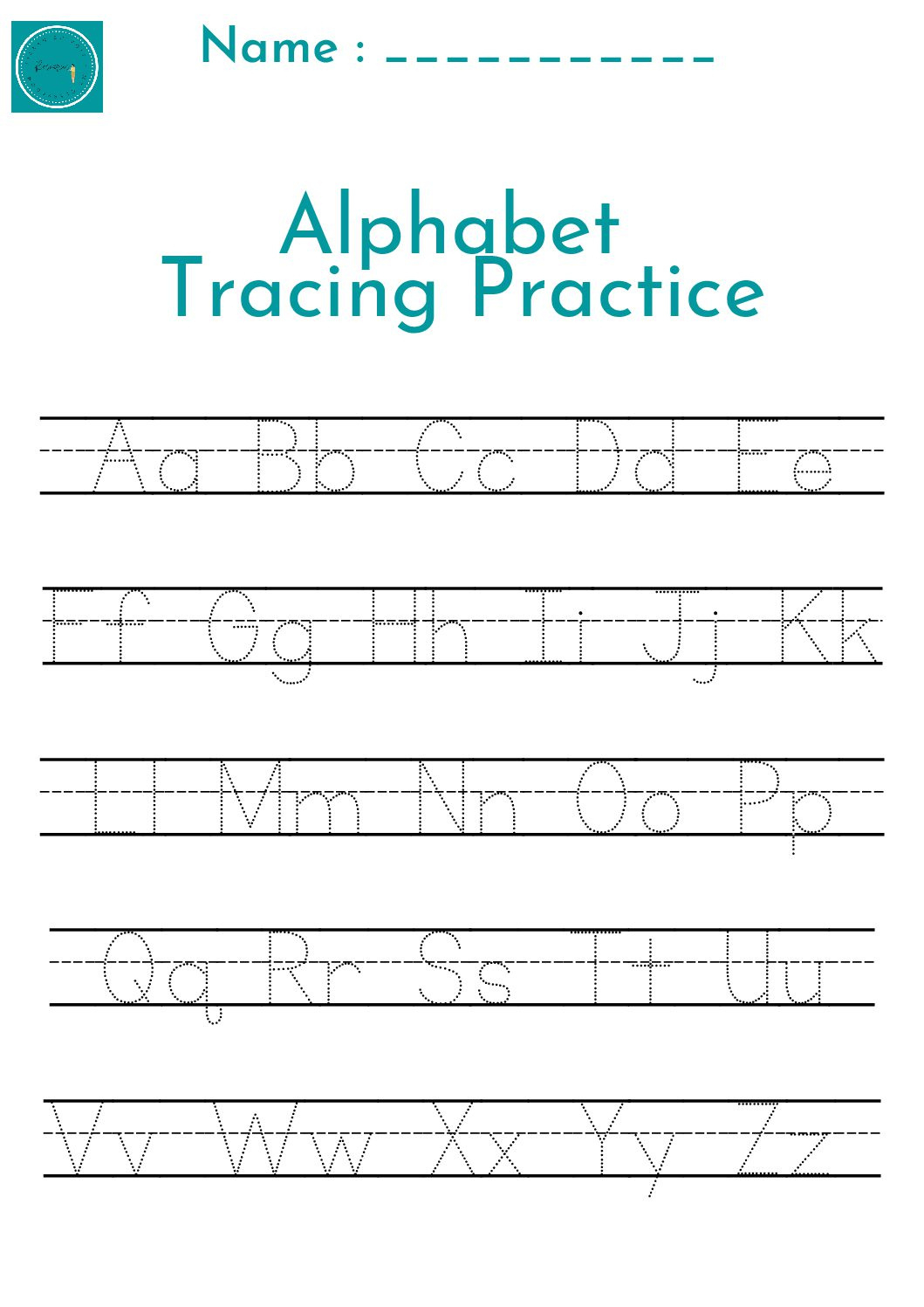 Free Printable Trace The Alphabet Letters Worksheet • Teacha! in Alphabet Worksheets Printable Free