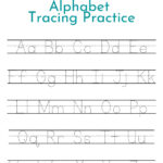 Free Printable Trace The Alphabet Letters Worksheet • Teacha! Within Alphabet Letter Worksheets Printable