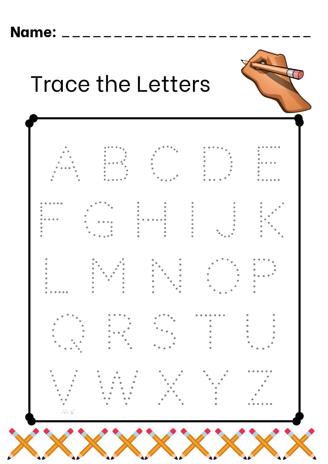 Free Printable Trace The Letters Worksheet • Teacha! for Alphabet Letters Printable Tracing