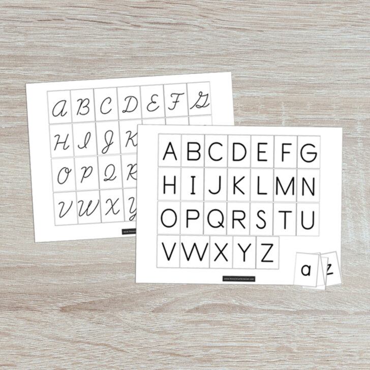 Upper and Lower Case Alphabet Free Printable