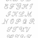 Free Printable Uppercase Calligraphy Letters Set In Printable Calligraphy Alphabet Template