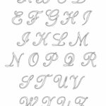Free Printable Uppercase Calligraphy Letters Set Inside Printable Free Printable Calligraphy Alphabet