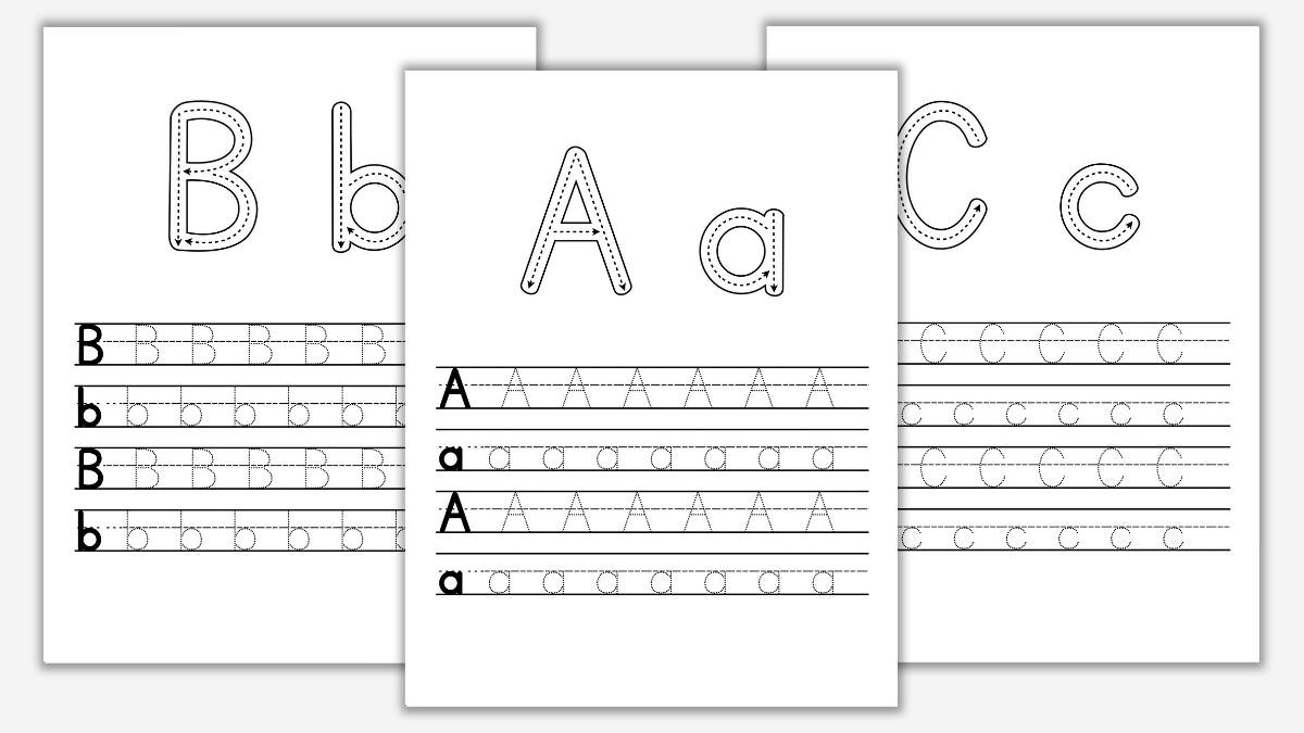 Free Printable Uppercase &amp;amp; Lowercase Letters Worksheets - The throughout Printable Traceable Alphabet Chart For Upper and Lower Case