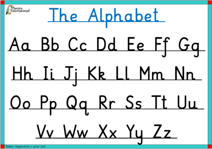 Free Printable Upper and Lower Case Alphabet Chart