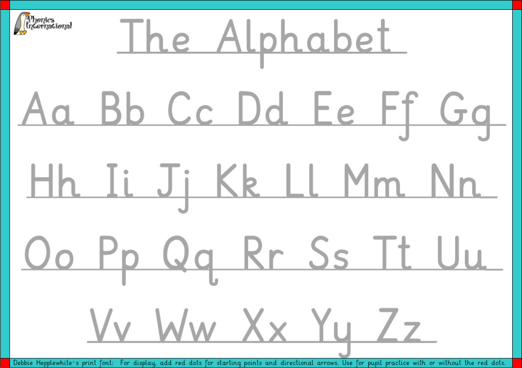 Free Resources – Debbie Hepplewhite Handwriting with regard to Alphabet Letter Formation Printable