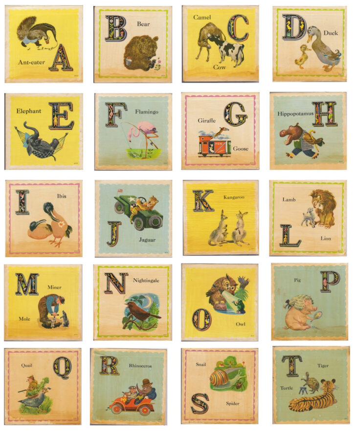 Vintage Alphabet Cards Printable