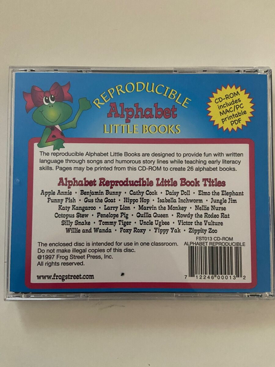 Frog Street Press Little Books Reproducible Printables Alphabet Cd throughout Frog Street Alphabet Printable