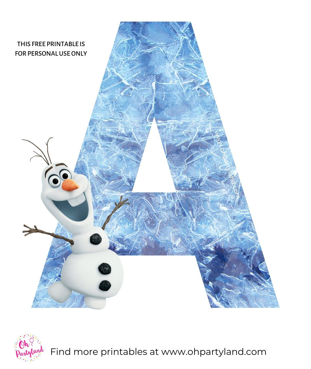 Frozen Letters - Oh Partyland within Frozen Alphabet Letters Printable