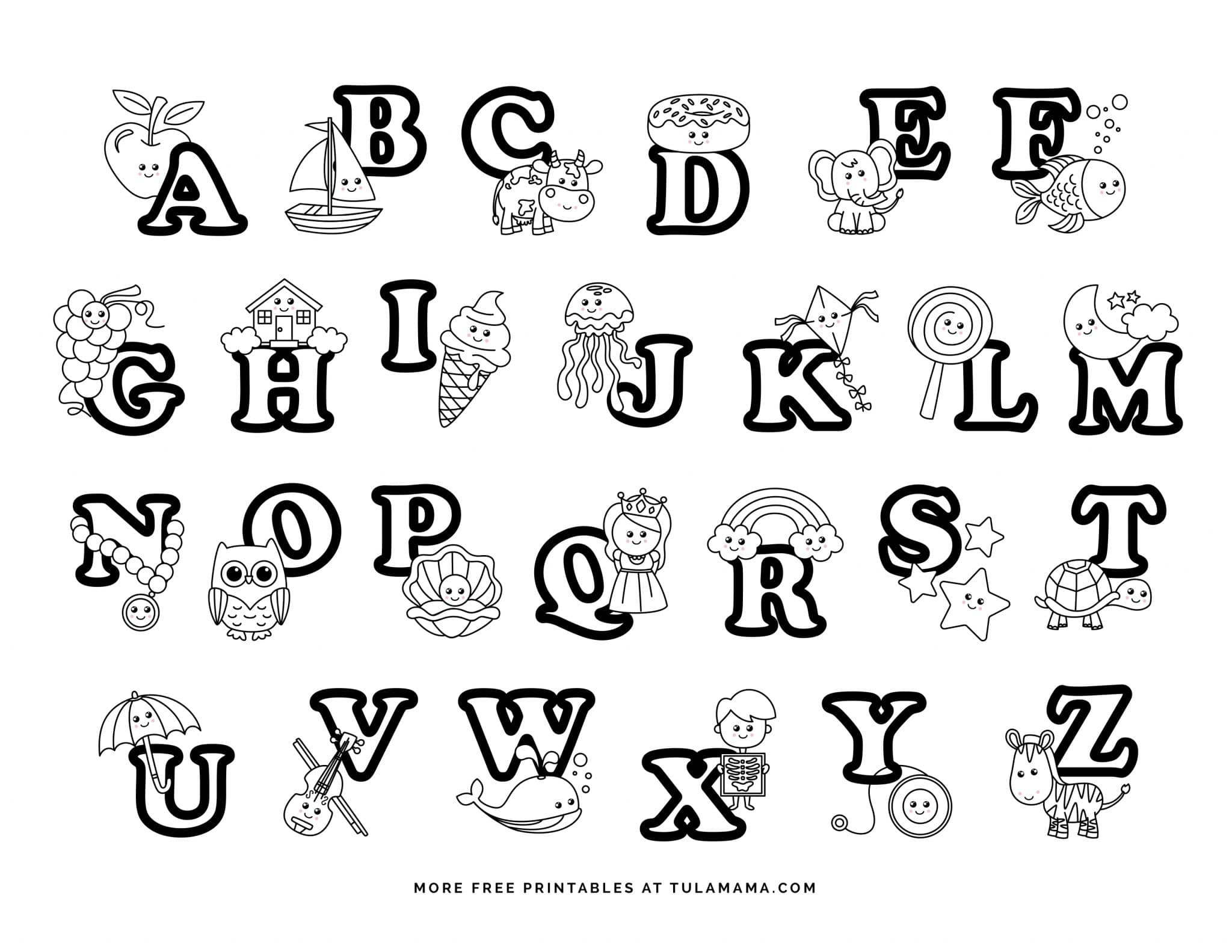 Fun And Easy To Print Abc Coloring Pages For Preschoolers pertaining to Printable Coloring Alphabet Letters