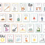 Fundations Aligned Wall Alphabet, Instant Print, Digital Download Pertaining To Printable Fundations Alphabet Cards