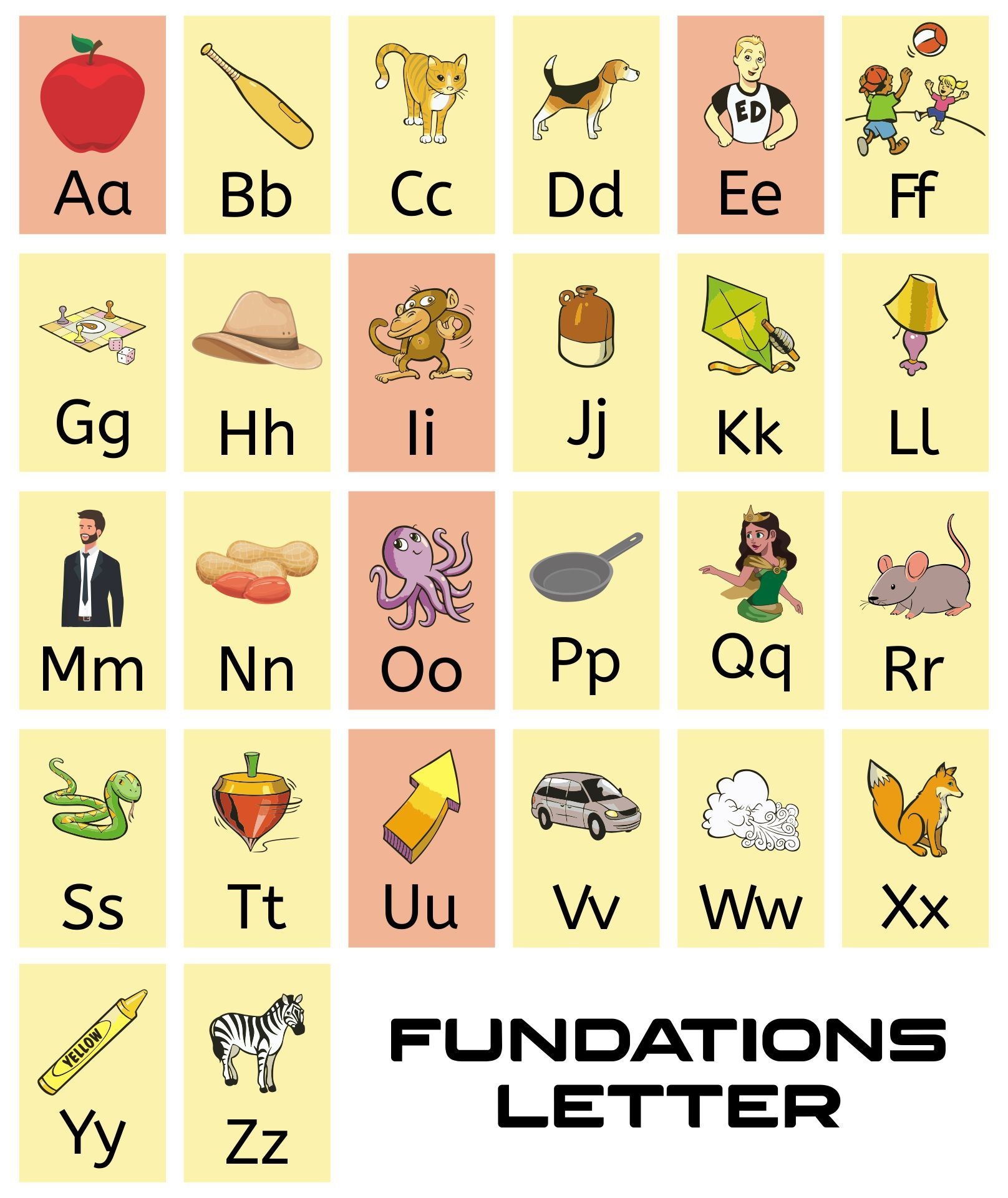 Fundations Sound Cards - 10 Free Pdf Printables | Printablee in Fundations Alphabet Strip Printable