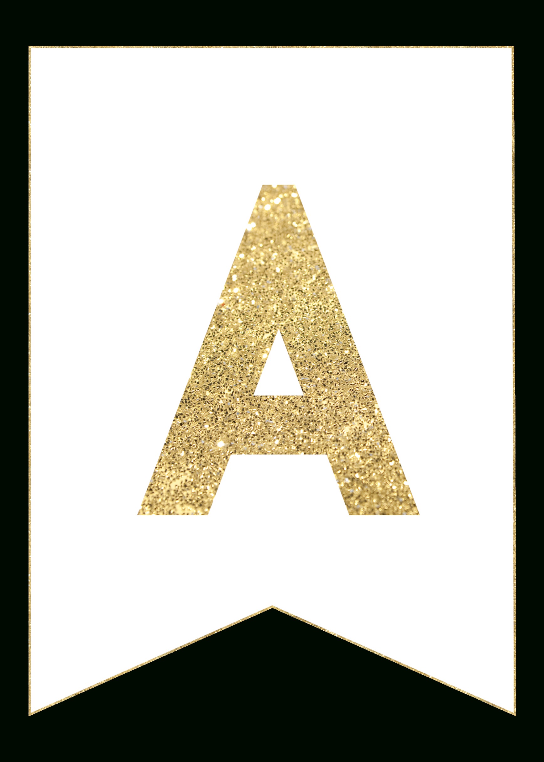 Gold Free Printable Banner Letters - Paper Trail Design for Gold Alphabet Letters Printable