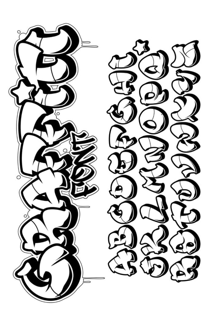 Free Printable Graffiti Alphabet