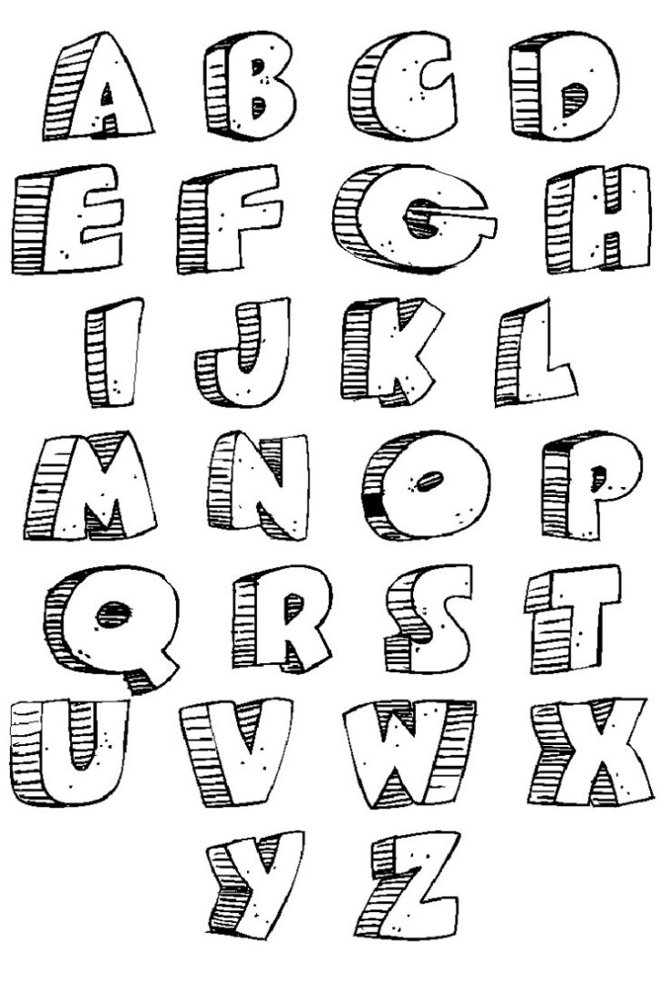 Graffiti Alphabet Styles Printable