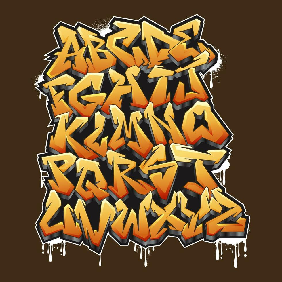 Graffiti Alphabet Vector Art, Icons, And Graphics For Free Download inside Printable Graffiti Alphabet Letters