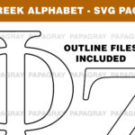 Greek Alphabet Pack 24 Designs Digital Download Greek Svg, Greece Intended For Printable Greek Alphabet Stencils