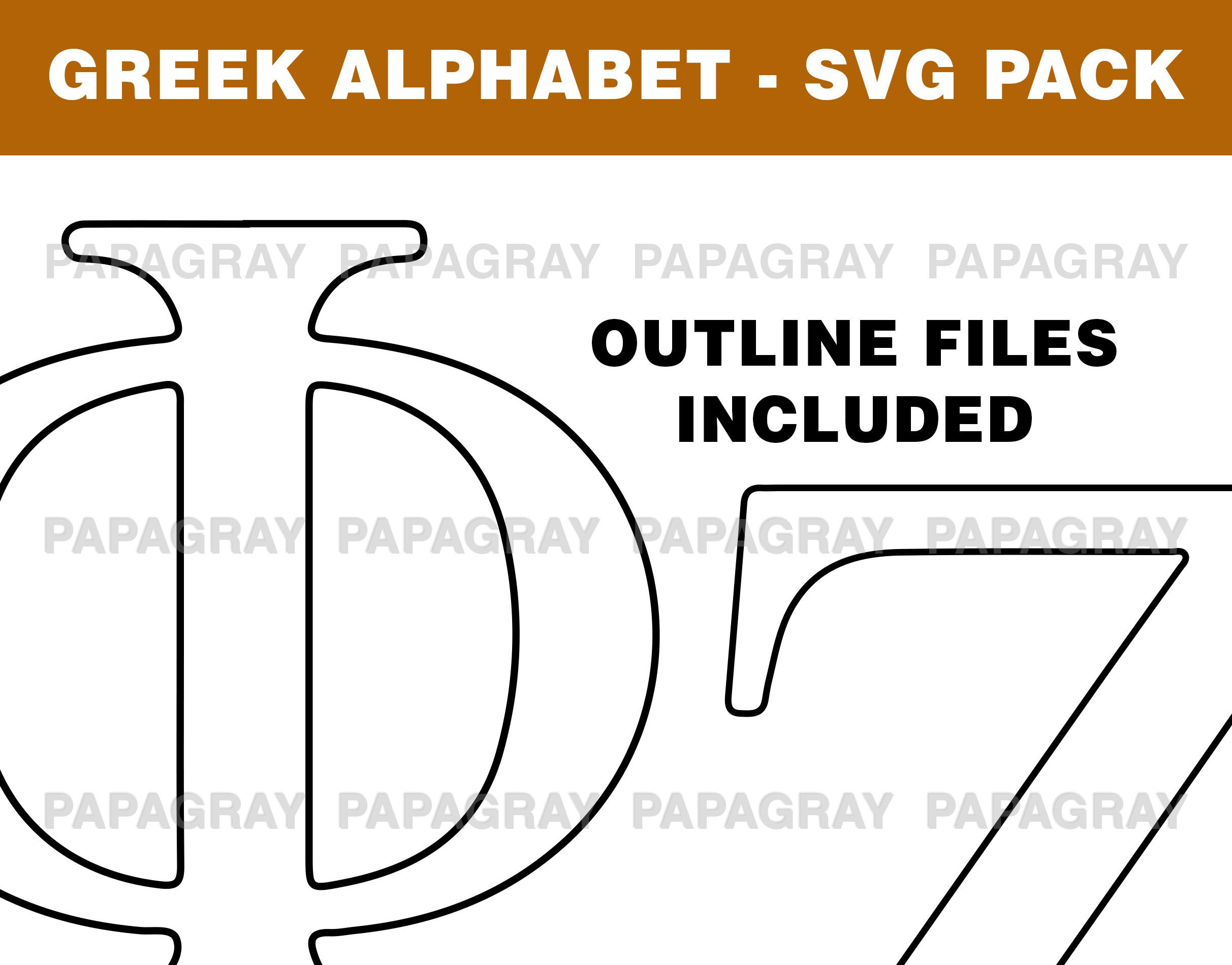 Greek Alphabet Pack 24 Designs Digital Download Greek Svg, Greece intended for Printable Greek Alphabet Stencils