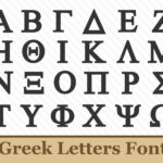 Greek Letter Template   Etsy Within Greek Alphabet Stencils Free Printable