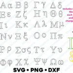 Greek Letters Alphabet Outlines Svg Png Dxf Bundle, Greek Svg Inside Greek Alphabet Stencils Free Printable