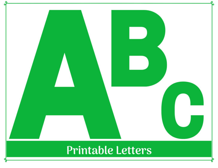 Printable Green Alphabet Letters