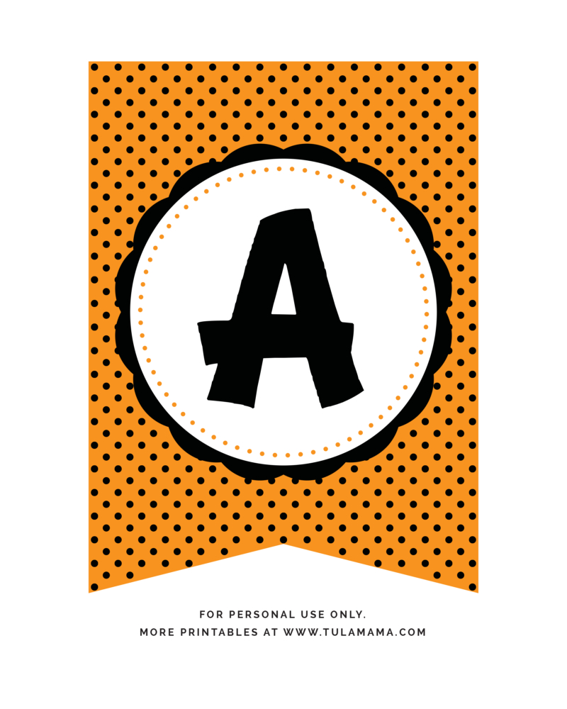 Halloween Alphabet Letters | Free Printables - Tulamama within Free Printable Halloween Alphabet Letters