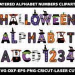 Halloween Alphabet Letters Svg Png Template Spooky Scary Horror Intended For Halloween Alphabet Letters Printable