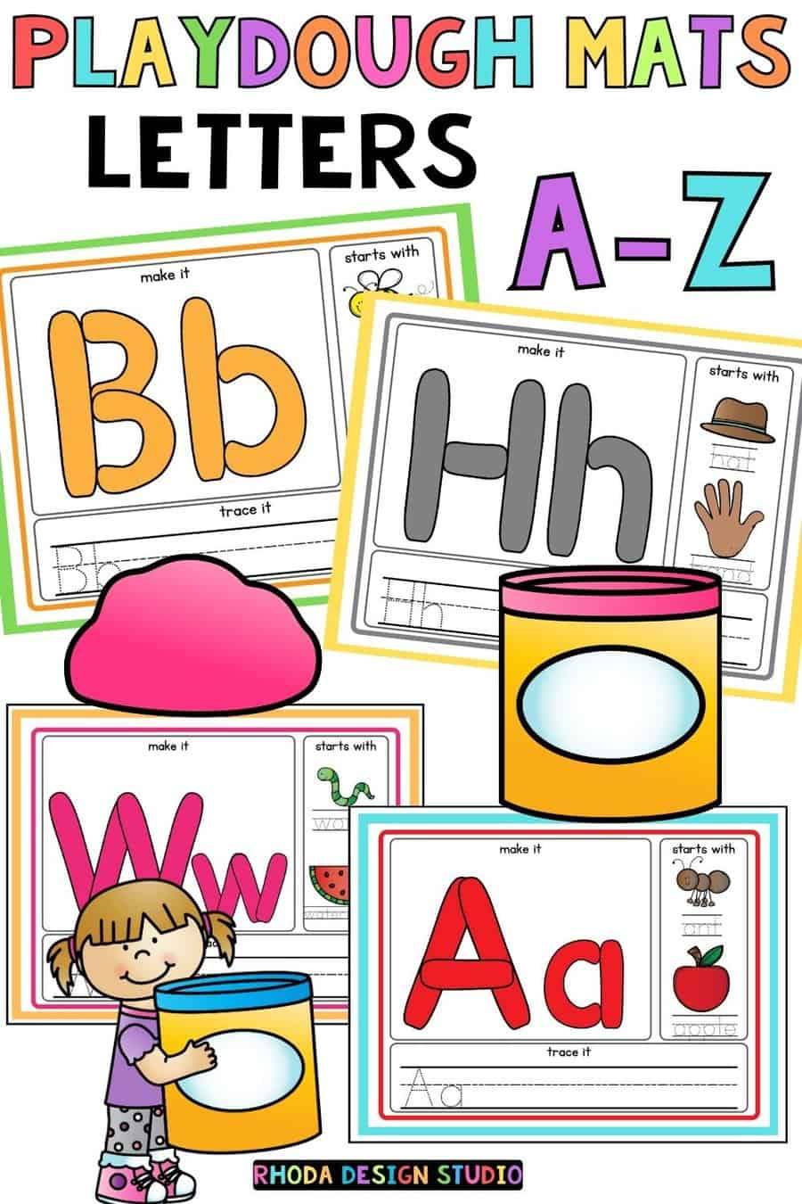 Hands-On Learning: 26 Printable Alphabet Play-Doh Mats with Free Printable Free Alphabet Playdough Mats