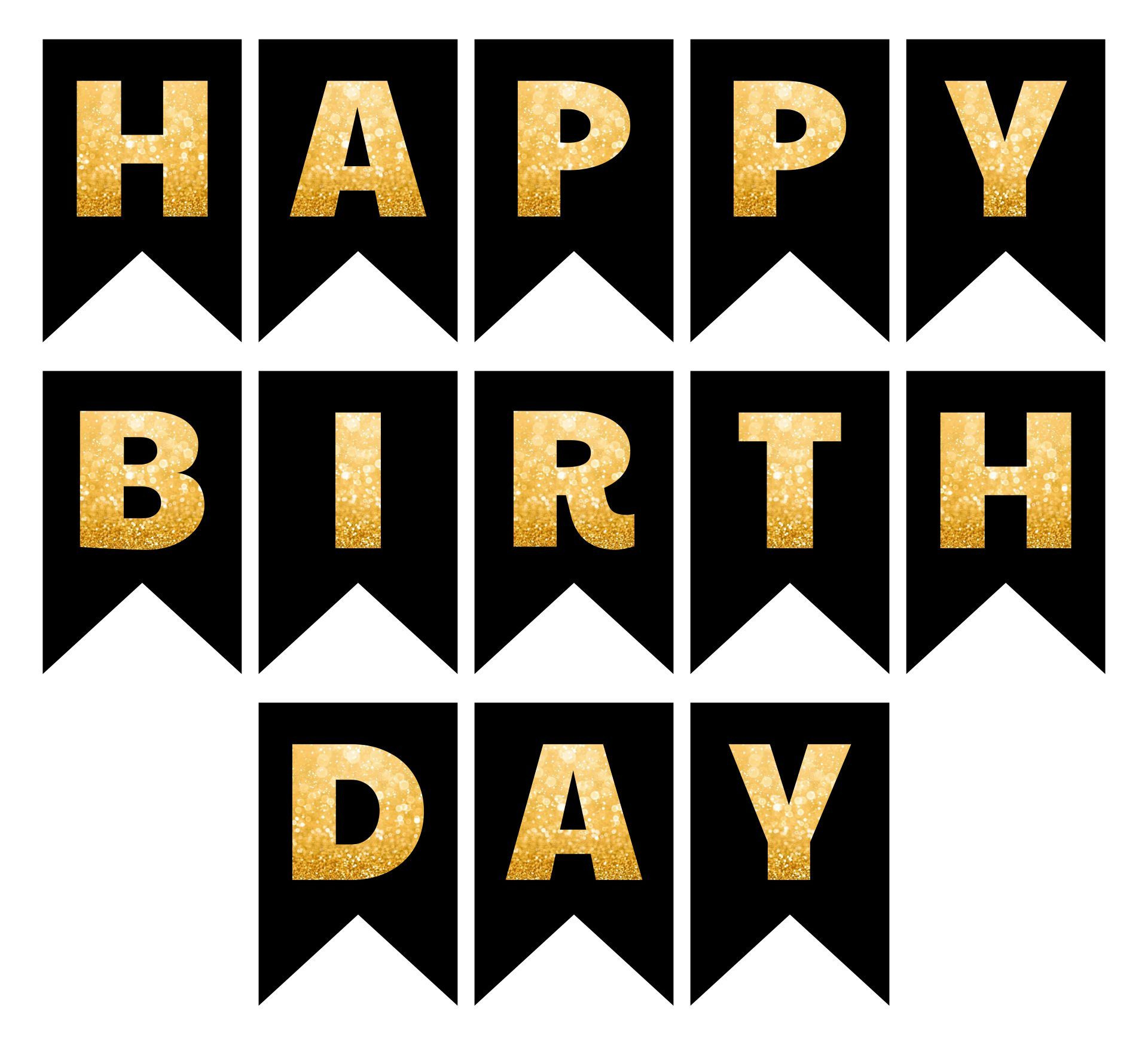 Happy Birthday Letters Template - 10 Free Pdf Printables | Printablee with Happy Birthday Alphabet Printable