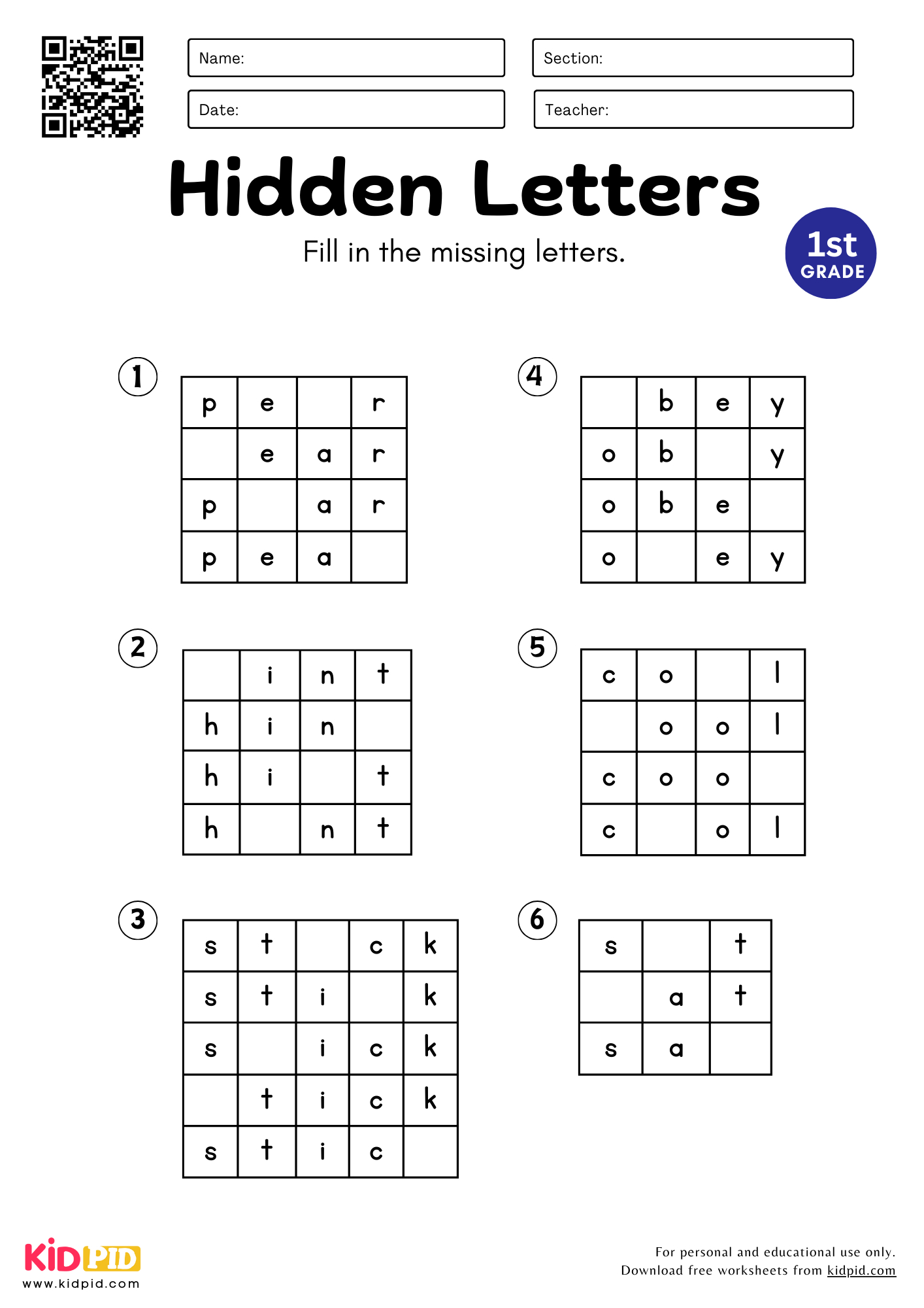 Hidden Letters Worksheet For Grade 1 - Kidpid throughout Printable Hidden Alphabet Worksheet