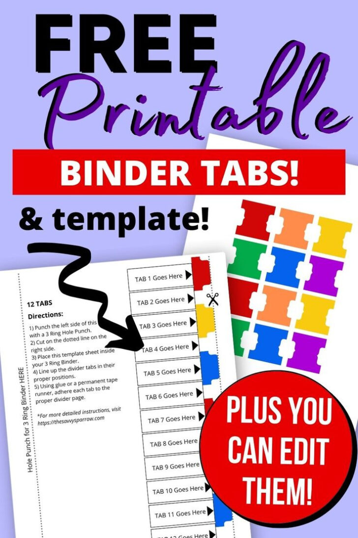 Printable Alphabet Dividers Template