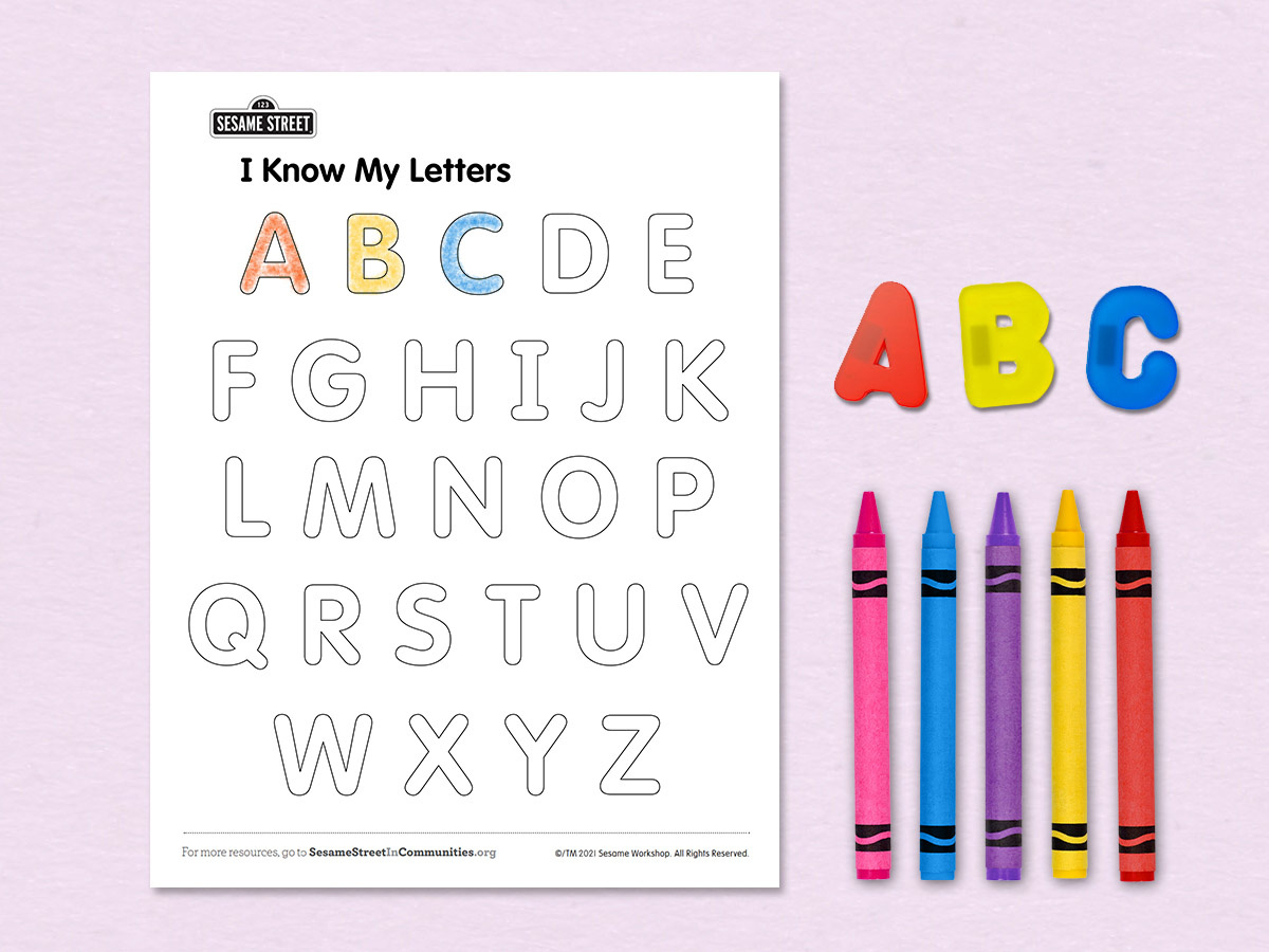 I Know My Letters - Sesame Workshop inside Sesame Street Alphabet Printable