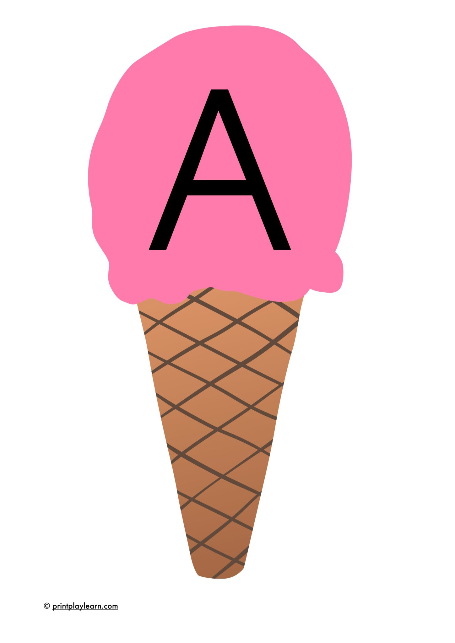 Ice Cream Alphabet A-Z - Printable Teaching Resources - Print Play with regard to Ice Cream Alphabet Printable