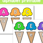 Ice Cream Alphabet Match Printable   Payhip With Regard To Printable Ice Cream Alphabet Match