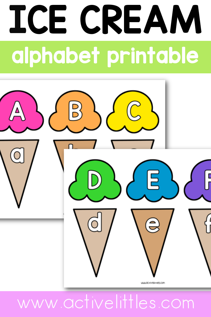 Ice Cream Alphabet Match Printable - Payhip with regard to Printable Ice Cream Alphabet Match