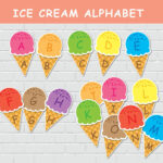 Ice Cream Alphabet Matching Activity. Toddler Printable Abc Within Printable Ice Cream Alphabet Match