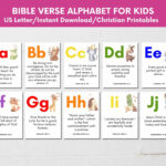 Kids Printable Alphabet Bible Verse Cards From A To Z,Abc Pertaining To Printable Alphabet Bible Verses