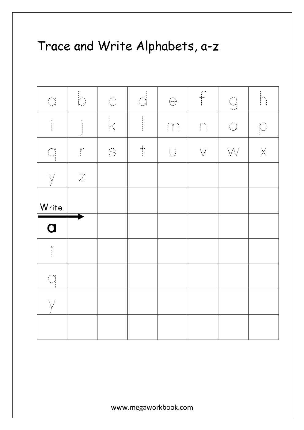 Kindergarten Alphabet Worksheets - Free Printable Alphabet within Free Printable Alphabet Writing Worksheets