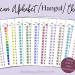 Korean Alphabet (한글) Charts With Printable Hangul Alphabet Chart