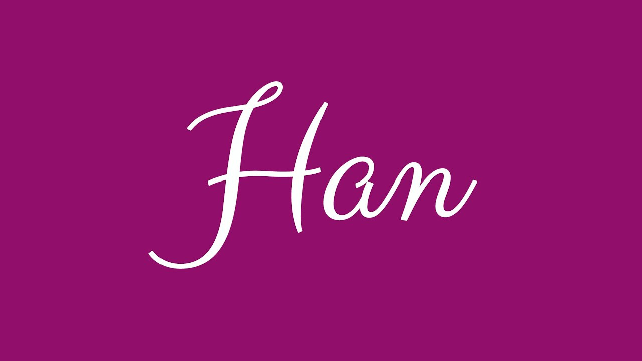 Learn How To Sign The Name Han Stylishly In Cursive Writing - Youtube pertaining to Free Printable Cursive Alphabet Han