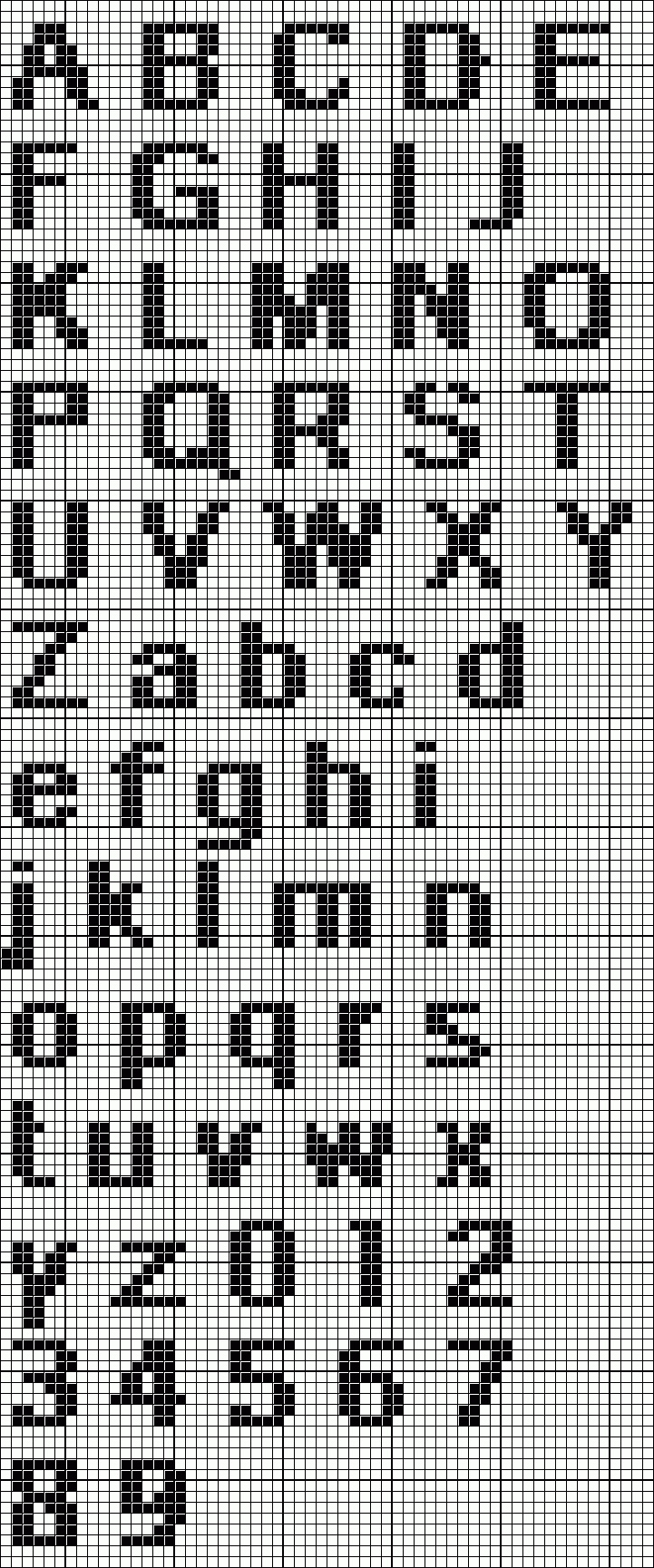 Left Col Here in Free Printable Cross Stitch Alphabet Patterns